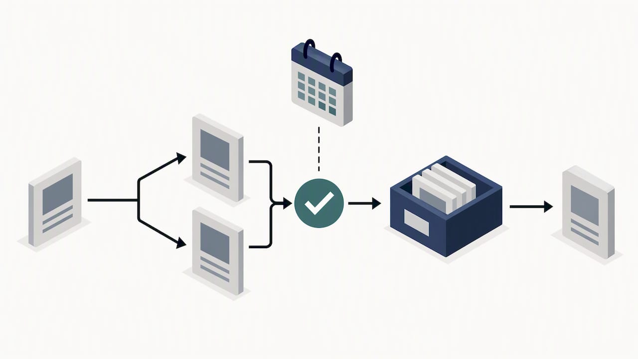 Illustration of preserving submission records