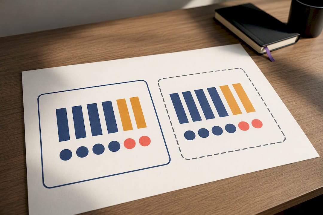Illustration comparing different data denominators