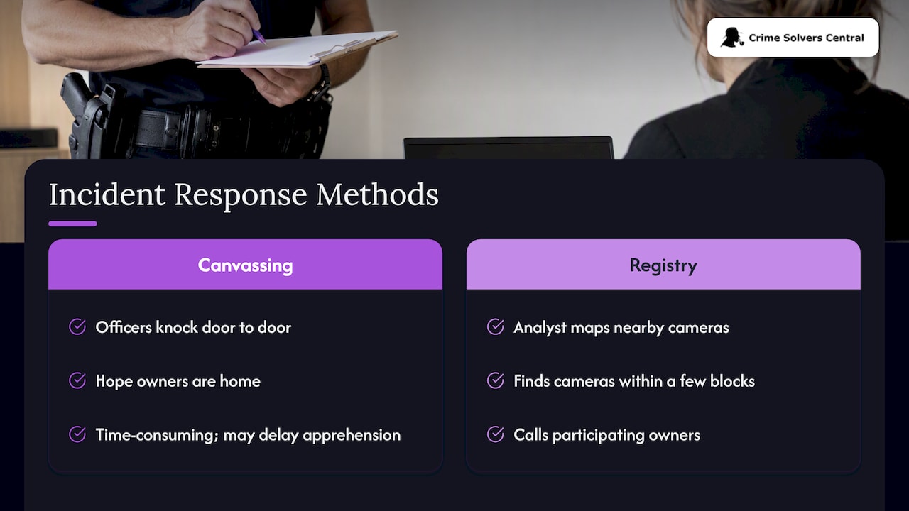 Comparison of canvassing and camera registry response