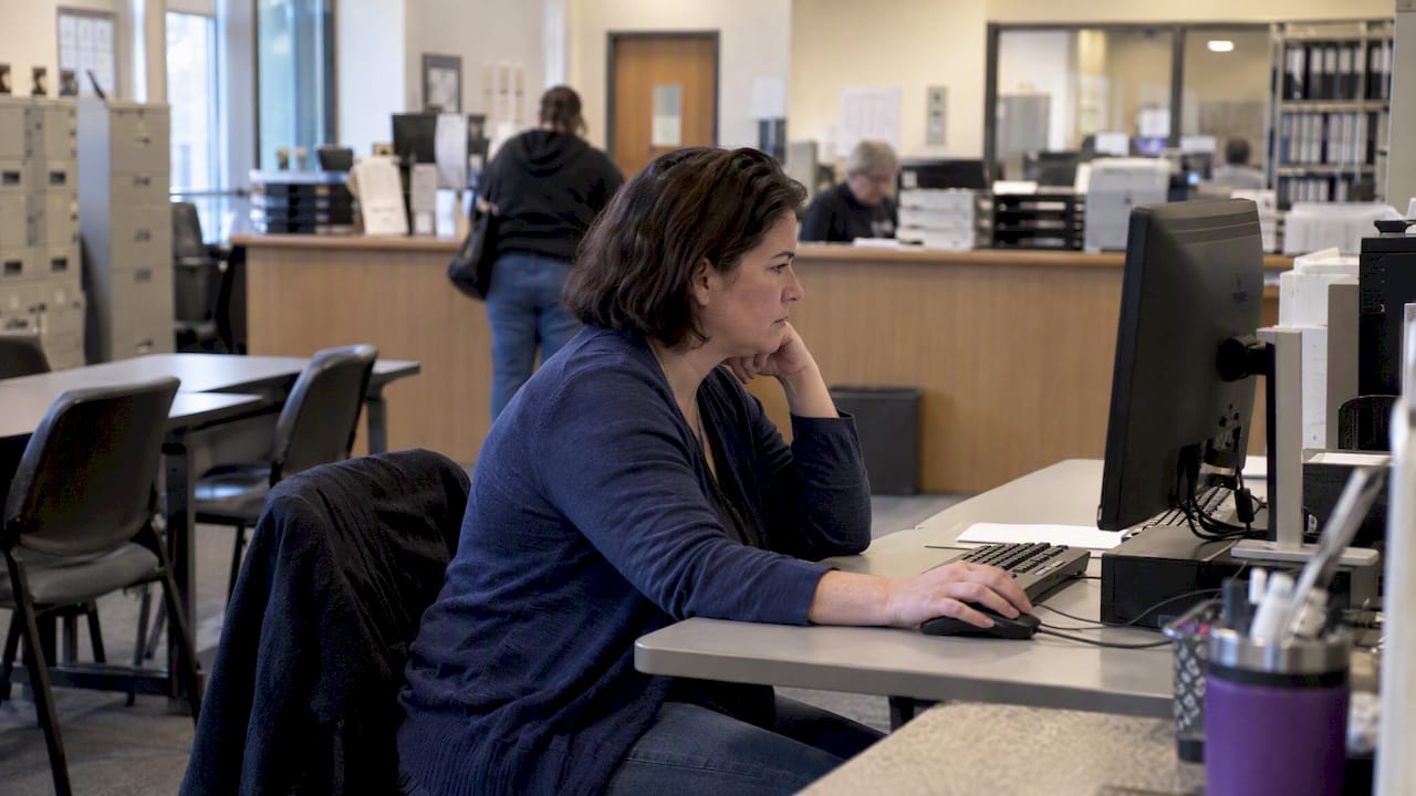 Researcher searching public homicide case records