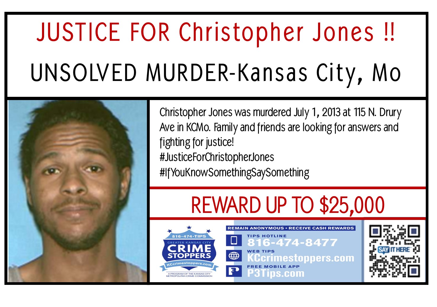 Christopher Jones death by force case profile photo
