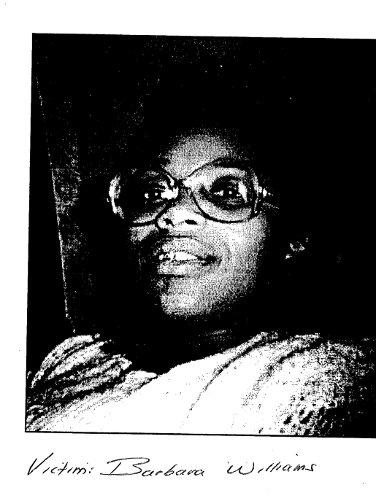 Barbara Williams death by force case profile photo