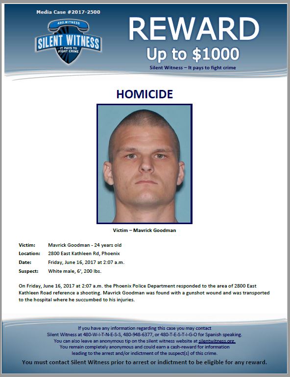 Mavrick Goodman death by force case profile photo