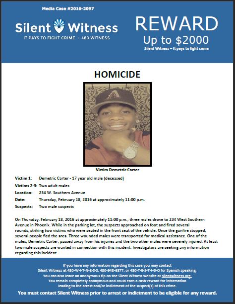 Demetric Carter death by force case profile photo