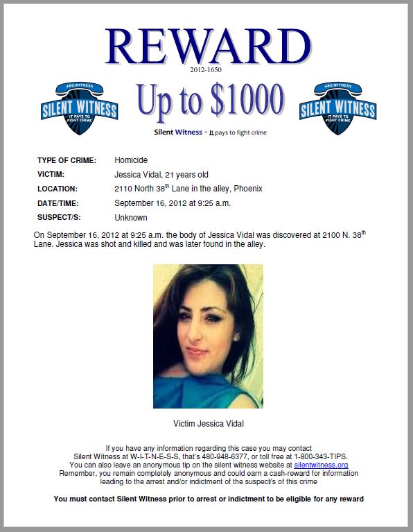 Jessica Vidal death by force case profile photo