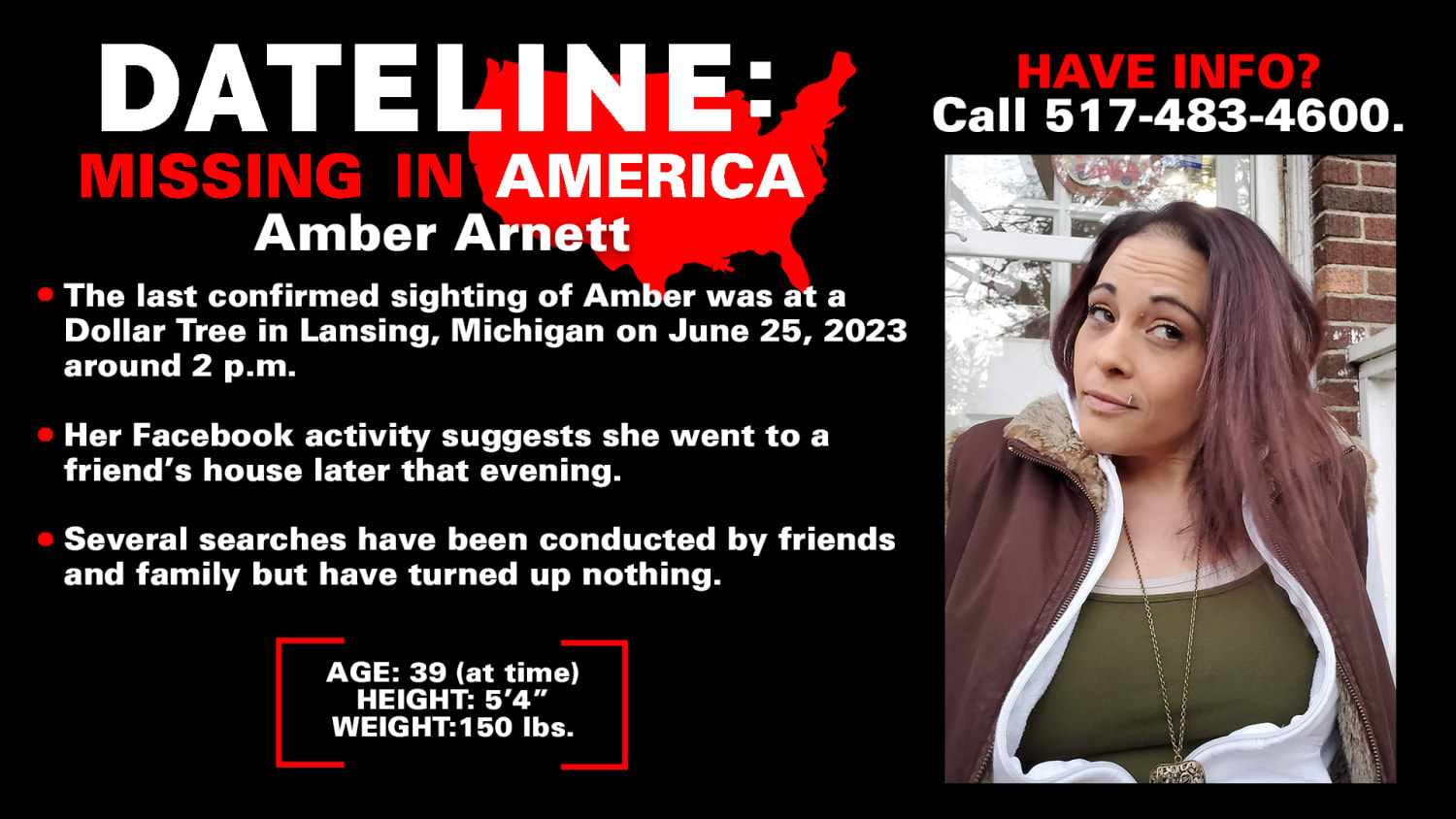 Amber Arnett missing person case profile photo