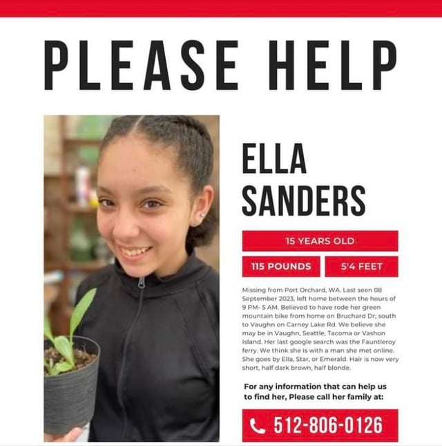 Ella Sanders missing person case profile photo