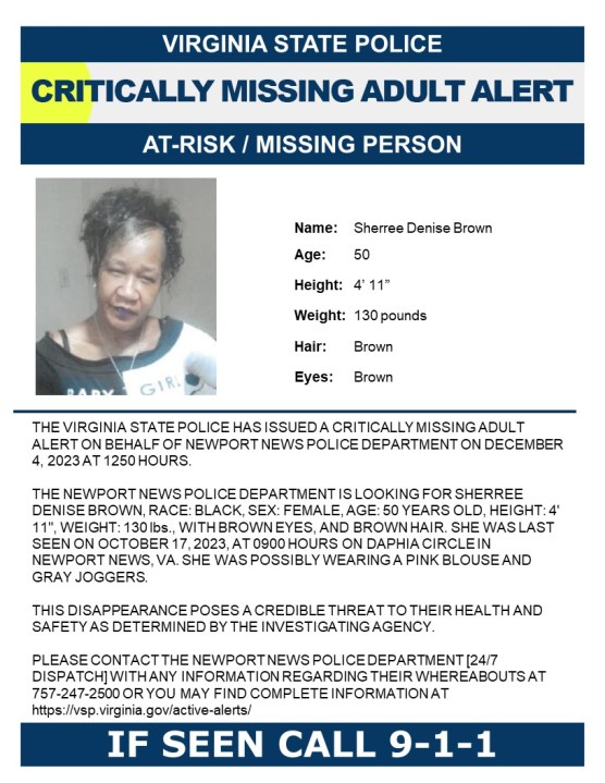Sherree Brown missing person case profile photo
