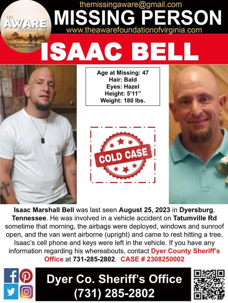 Isaac Bell missing person case profile photo