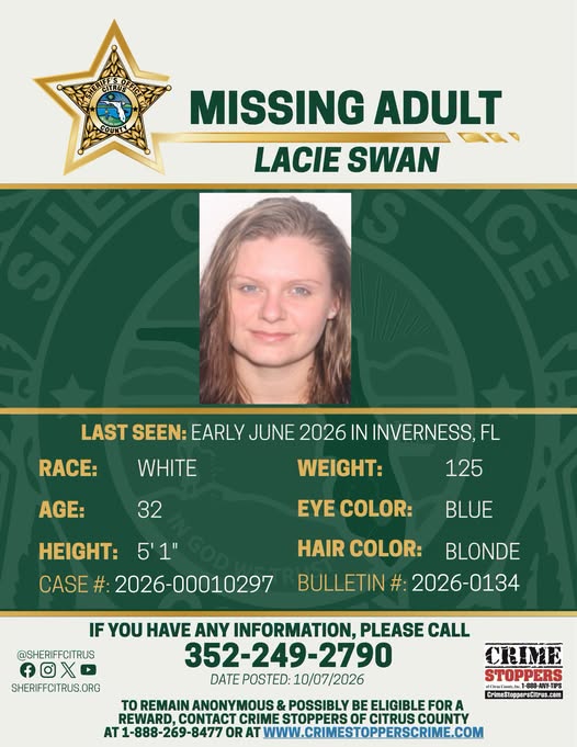 Lacie Swan missing from Inverness, Florida