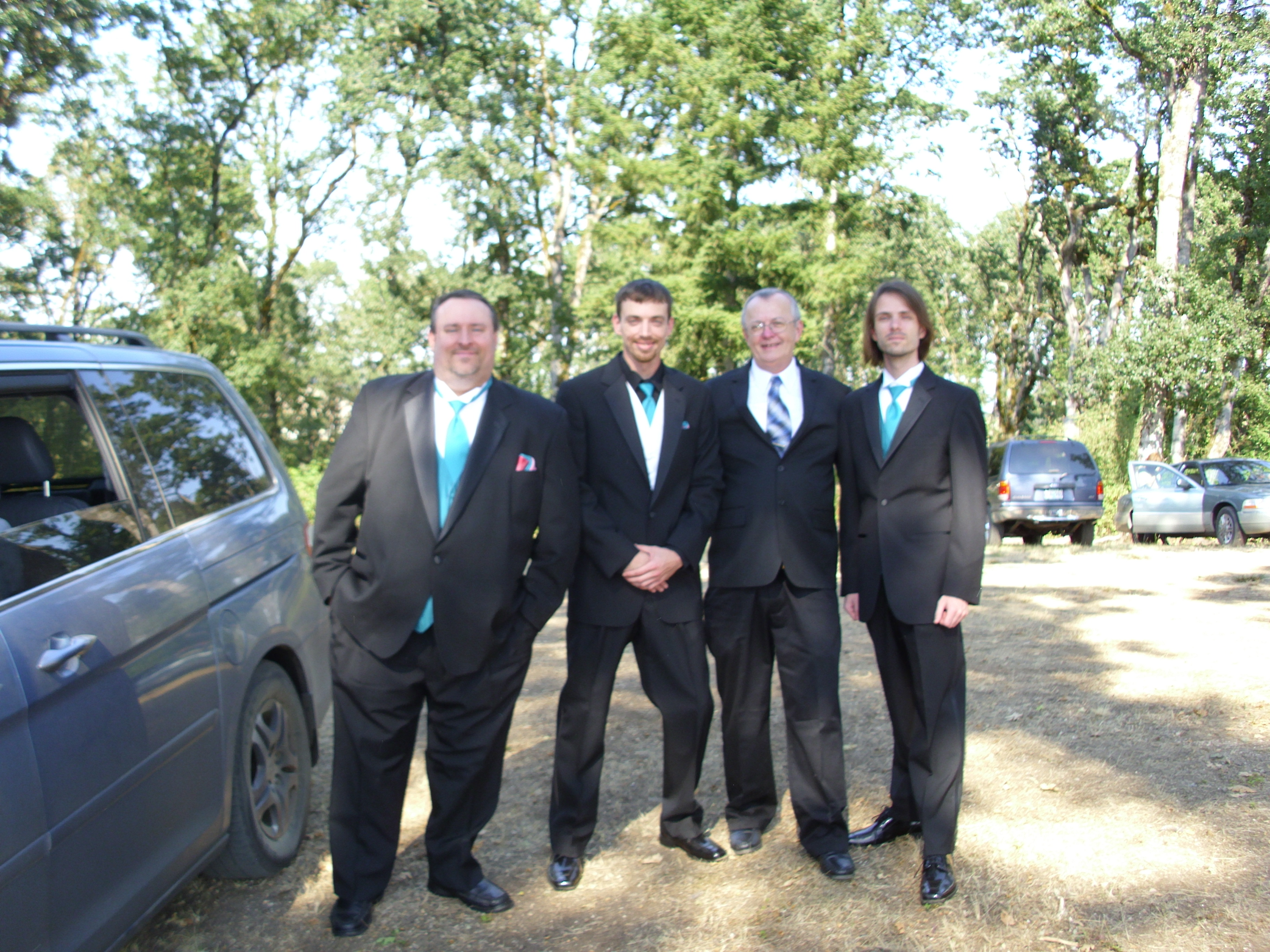 The Groom, The Father and the Two Groomsmen