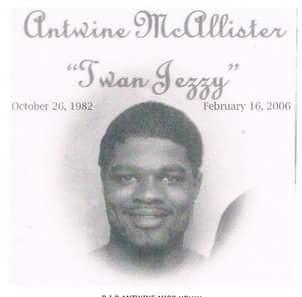 Portrait shared in memory of Antwine McAllister